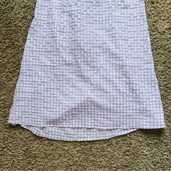 NWT Open Bow Back Lavender Gingham Long Dress Summer Midi Maxi Dress XL New - Picture 4 of 7